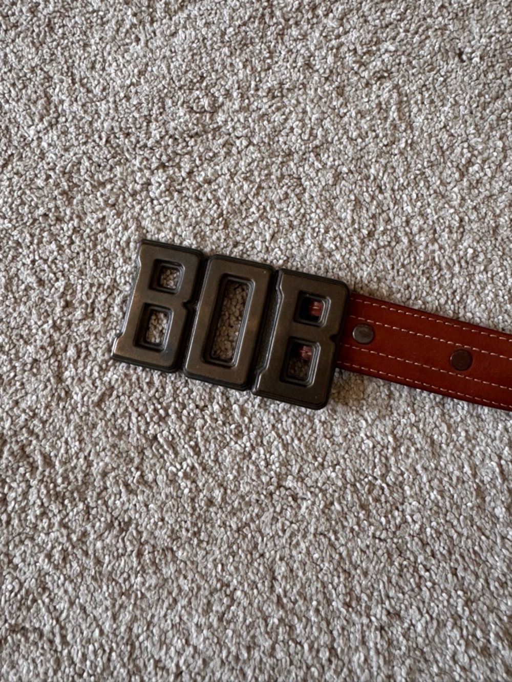 Vintage “BOB” brass belt buckle and Hickok belt 30